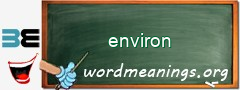 WordMeaning blackboard for environ